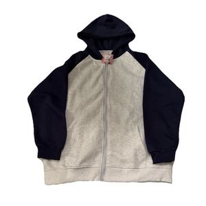 Hoodie gray and blue zip up XL Wrenpies